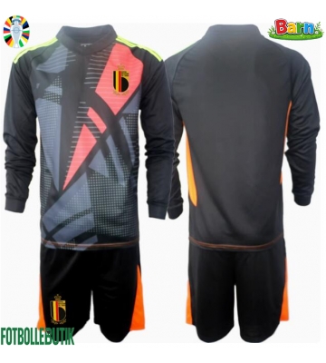 Belgien Målvakt Hemmaställ Barn EM 2024 Långärmad (+ Korta byxor)